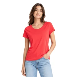 Essential Soft-Touch Scoop Neck T-Shirt