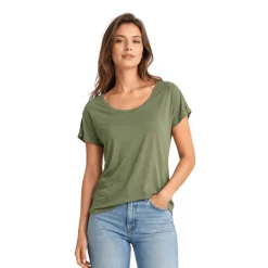 Essential Soft-Touch Scoop Neck T-Shirt