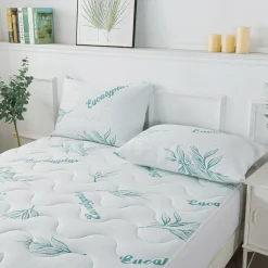 Eucalyptus Quilted Teal Pillow Protector