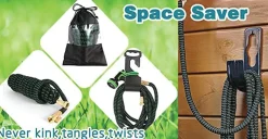 Expandable garden hose with 10 function Spray Gun