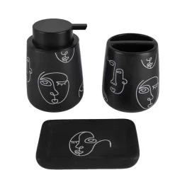 Faces - Ceramic Bathroom Accessories Set