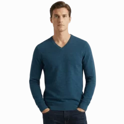 Fine Textured V-Neck Sweater