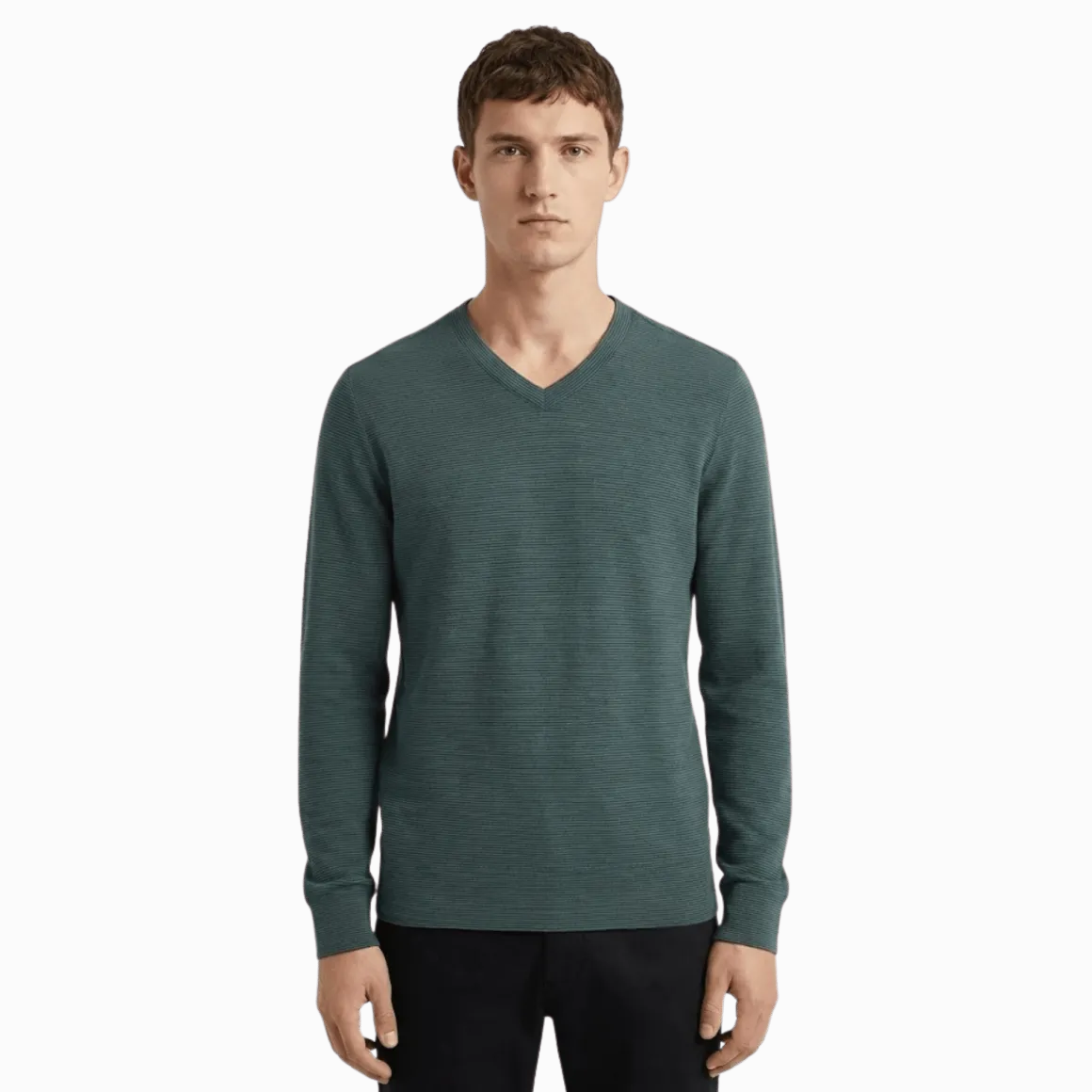 Fine Textured V-Neck Sweater