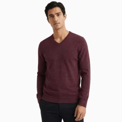 Fine Textured V-Neck Sweater