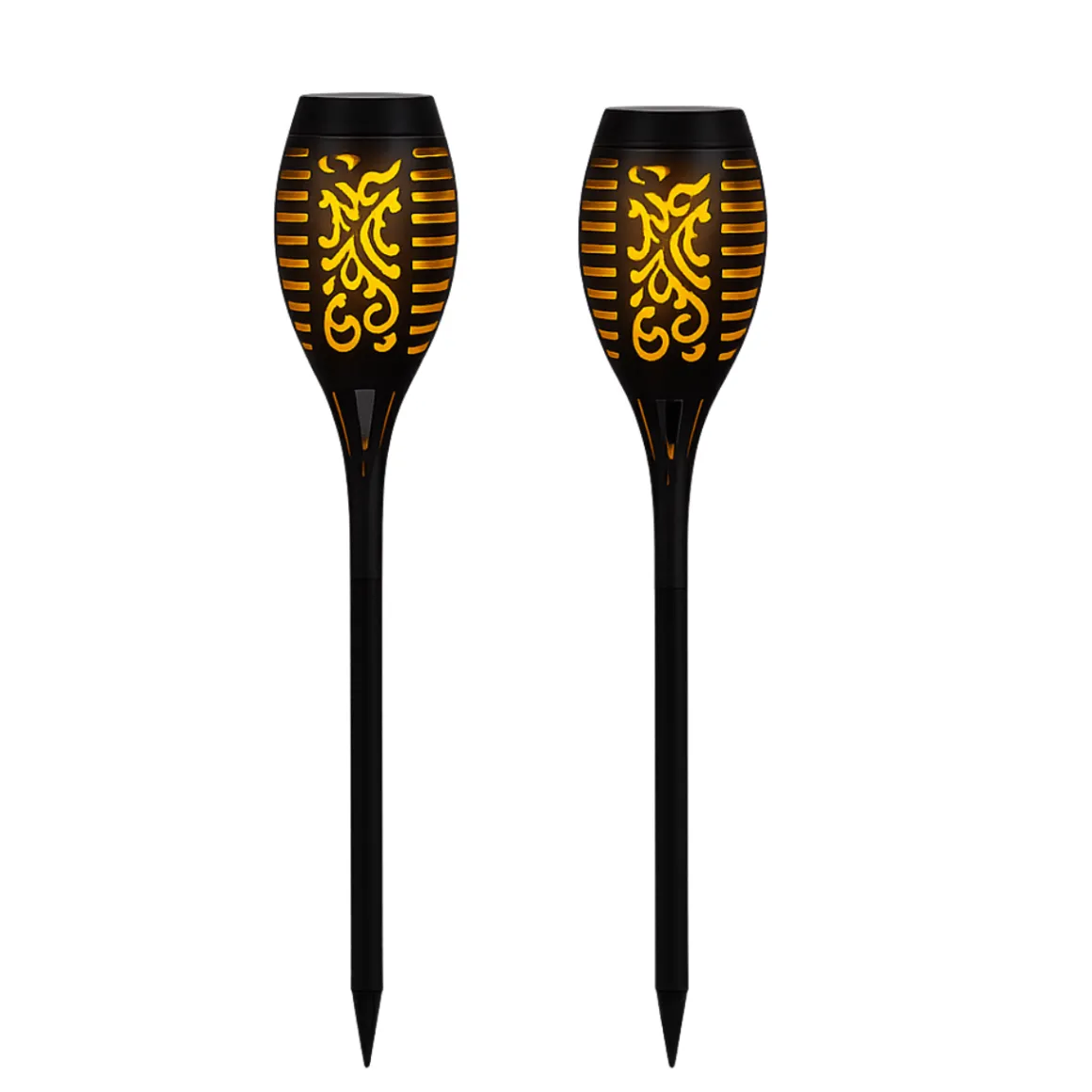 Flame Flicker Solar Garden Light – 12 in Decorative Outdoor Stake Light