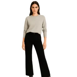 Flared Mid-Rise Trousers