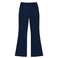 Flared Mid-Rise Trousers