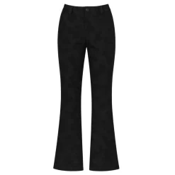 Flared Mid-Rise Trousers
