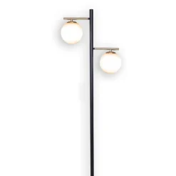 Floor Lamp 2 Head Maya Black & Gold