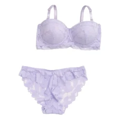 Floral Lace Balconette Bra & Bikini Brief Set