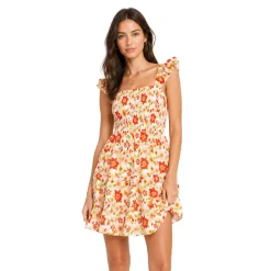 Floral Tiered Mini Dress with Ruffle Straps