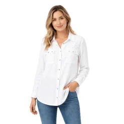 Fluid Button-Front Utility Shirt