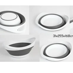 Foldable Bucket With Strainer