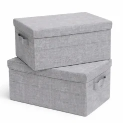 Foldable Fabric Storage Box with Lid – Soft Organizer