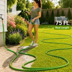 75 FT. Expandable Garden Hose with 10 Function Spray Gun