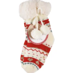 Girl Dbl Layer Anti Slipper Sock 7-12