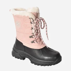 Girls Lace Up Boot With Side Zipper