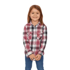 Girls’ Plaid Flannel Shirt 2 to 6