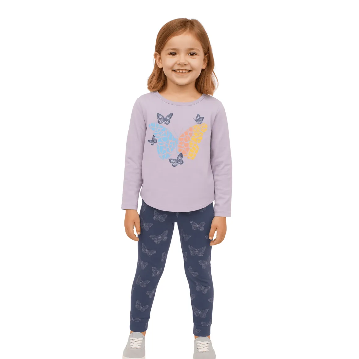 Girls’ Printed Long-Sleeve Top and Legging Set 2 to 6