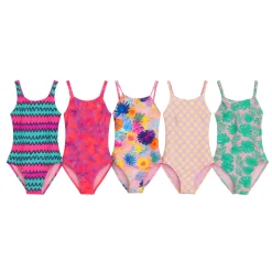 Girls’ Printed One-Piece Swimsuit