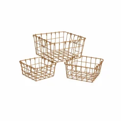 Gold Iron Wire Basket