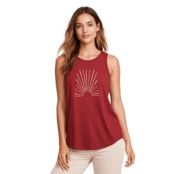 Graphic Sleeveless Crew Neck Tank Top