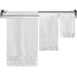 Hand Towel Ruffled Cotton White 15x26in