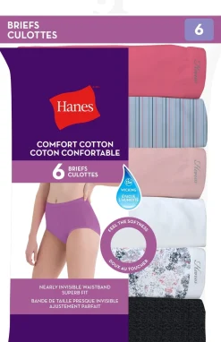 Hanes Cotton Assorted Briefs 6-Pack - H1400X