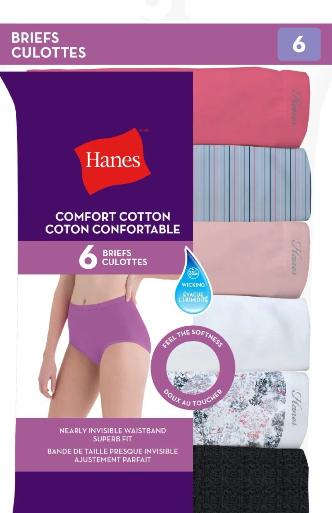 Hanes Cotton Assorted Briefs 6-Pack - H1400X