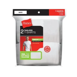 Hanes | 2-Pack White Tagless T-Shirts