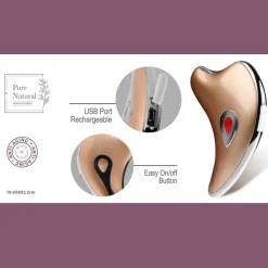 Heating Beauty Face Massager Gold/silver
