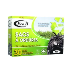 Heavy-Duty Eco Garbage Bags – 30 Count (26” x 36”)