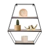 Hexagonal Metal Wall Shelf with MDF Shelves