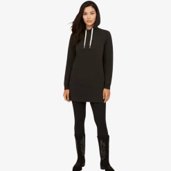 Hooded Sweatshirt Dress with Kangaroo Pocket