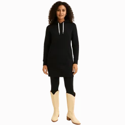 Hooded Sweatshirt Dress with Kangaroo Pocket