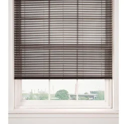 Horizontal Cordless PVC Mini Blinds | Chocolate