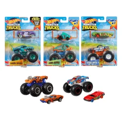 Hot Wheels Monster Trucks1:64 Vehicles With Bonus Wheels