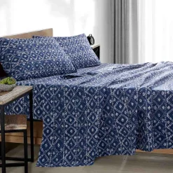 Indigo Microfiber Sheet Set