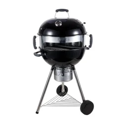 22in Pizza Grill Black Enamel Firebowl Chrome Plated