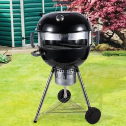 22in Pizza Grill Black Enamel Firebowl Chrome Plated