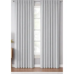 Jacob Back Tab Lined Faux Linen Curtain Panels – 52X84 (2-Pack)