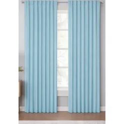 Jacob Back Tab Lined Faux Linen Curtain Panels – 52X84 (2-Pack)