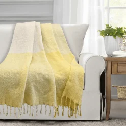 JOHAN- Stripe Faux Mohair Woven Throw