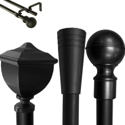 KATINA DOUBLE POLE SET - BLACK