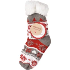 Kid Dble Layer Antislipper Sock Boy 7-12