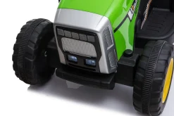 Kids Electric Ride-on Tractor with Trailer (12V Rechargeable Battery) - GREEN