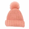 Knit Beanie with Decorative Ears and Pom-Poms