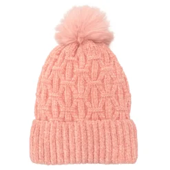 Knit Beanie with Decorative Ears and Pom-Poms