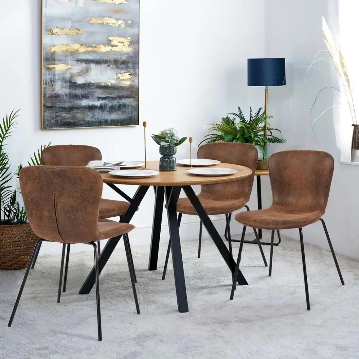Koziello | PU Velvet Dining Chair