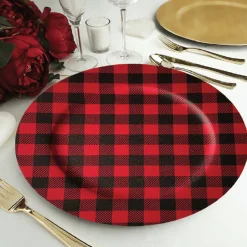 À LA CUISINE - Charger Plate (Buffalo - Plaid - Wood)